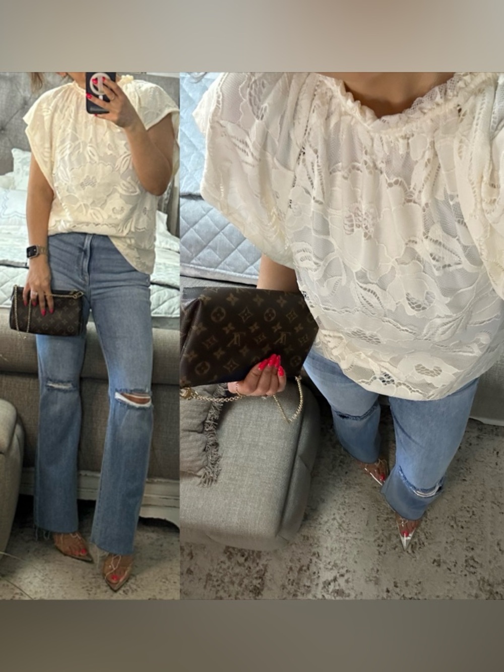 New✨ Romantic Ivory Lace Dream Blouse